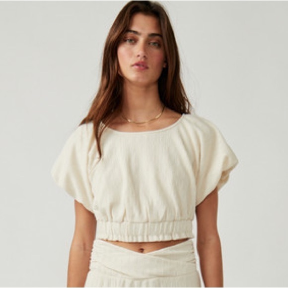 NWT Free People Tovah Top in Tofu Small - Picture 1 of 6